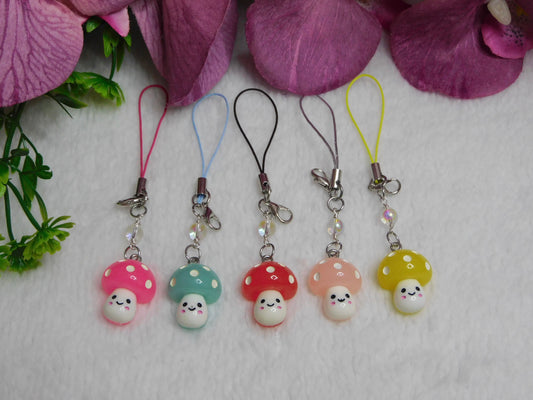 Cute Mushroom Phone Charms