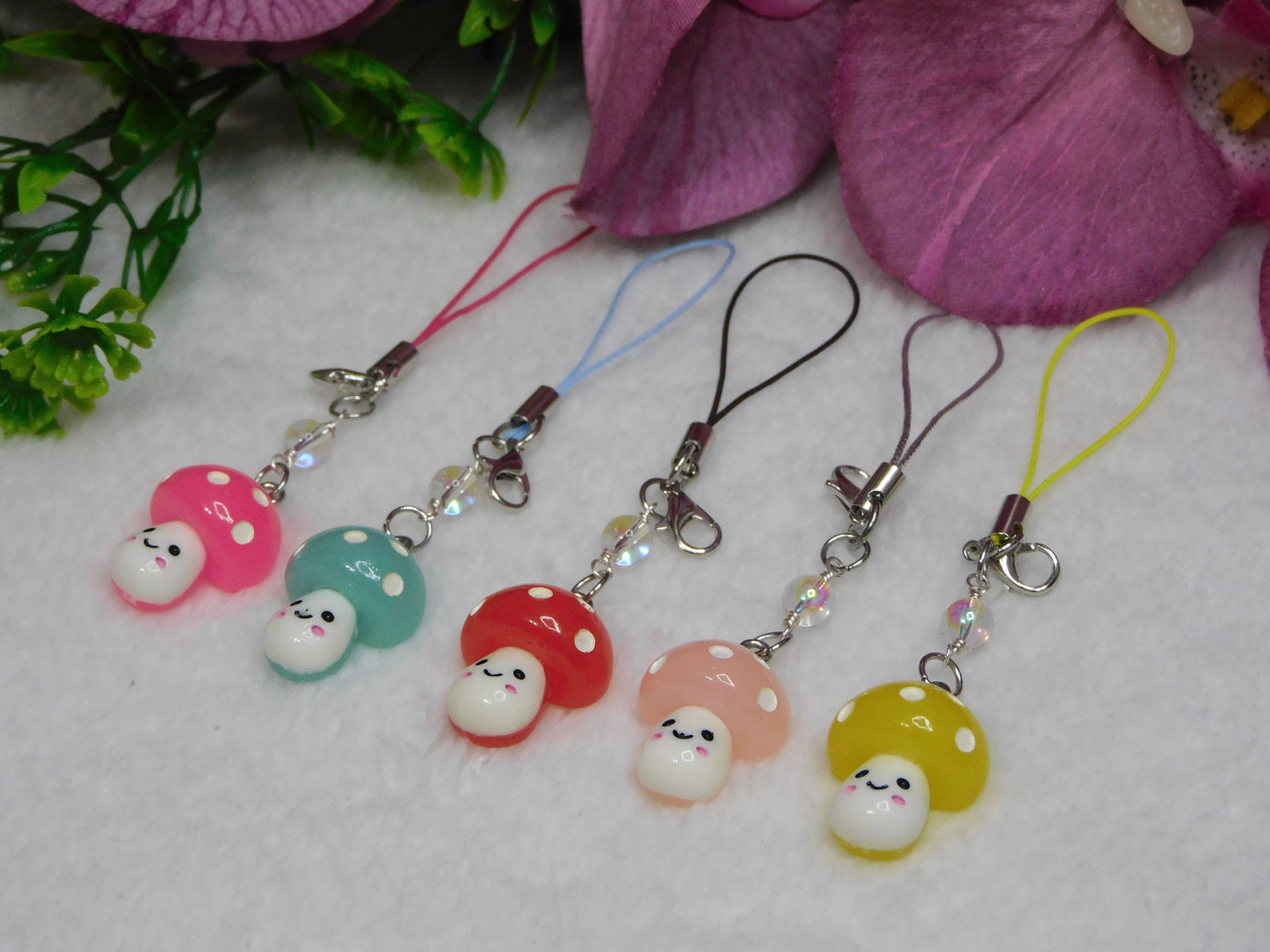 Cute Mushroom Phone Charms