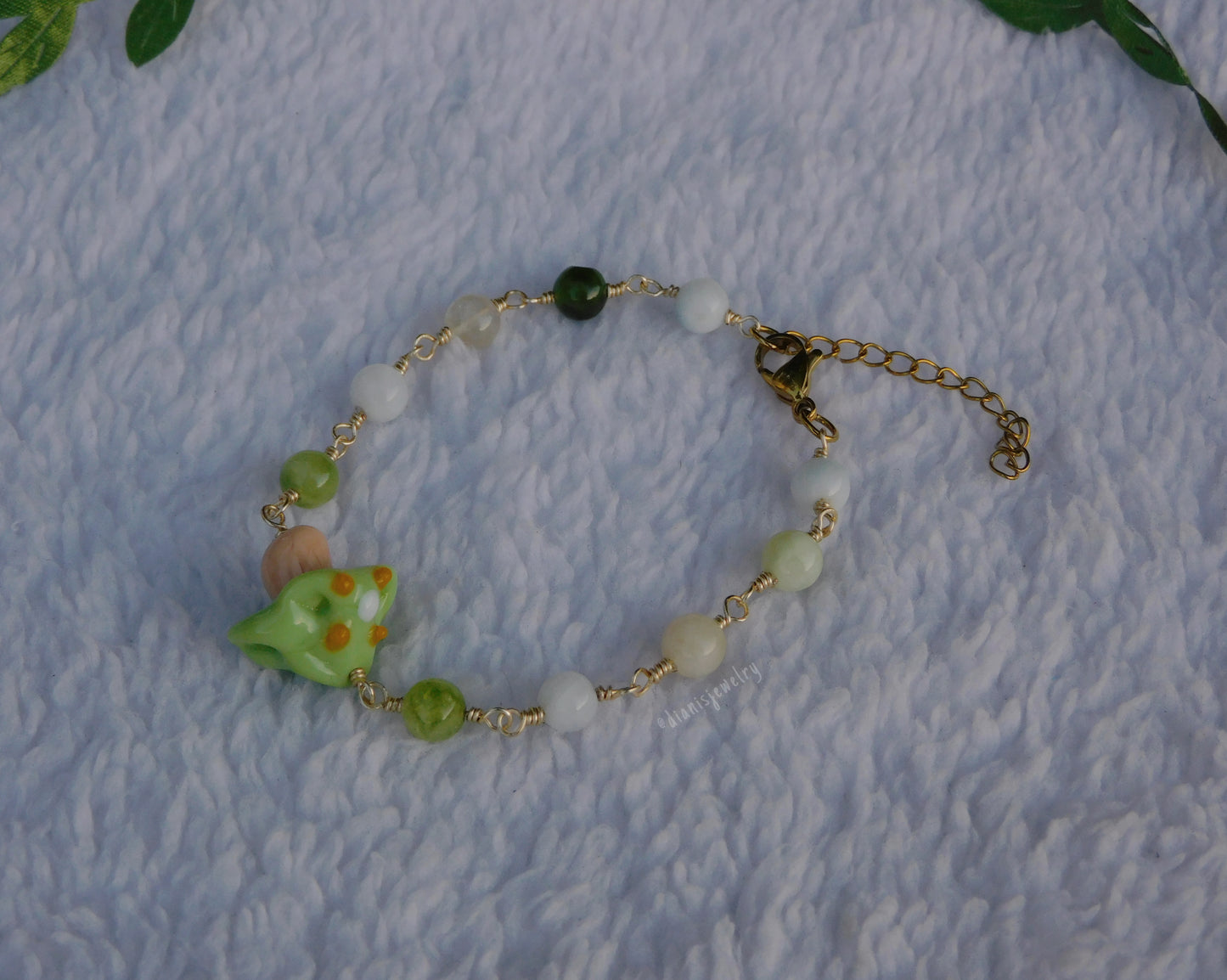 Fairy Mushroom Wired Bracelet
