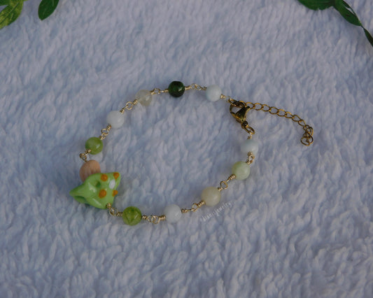Fairy Mushroom Wired Bracelet